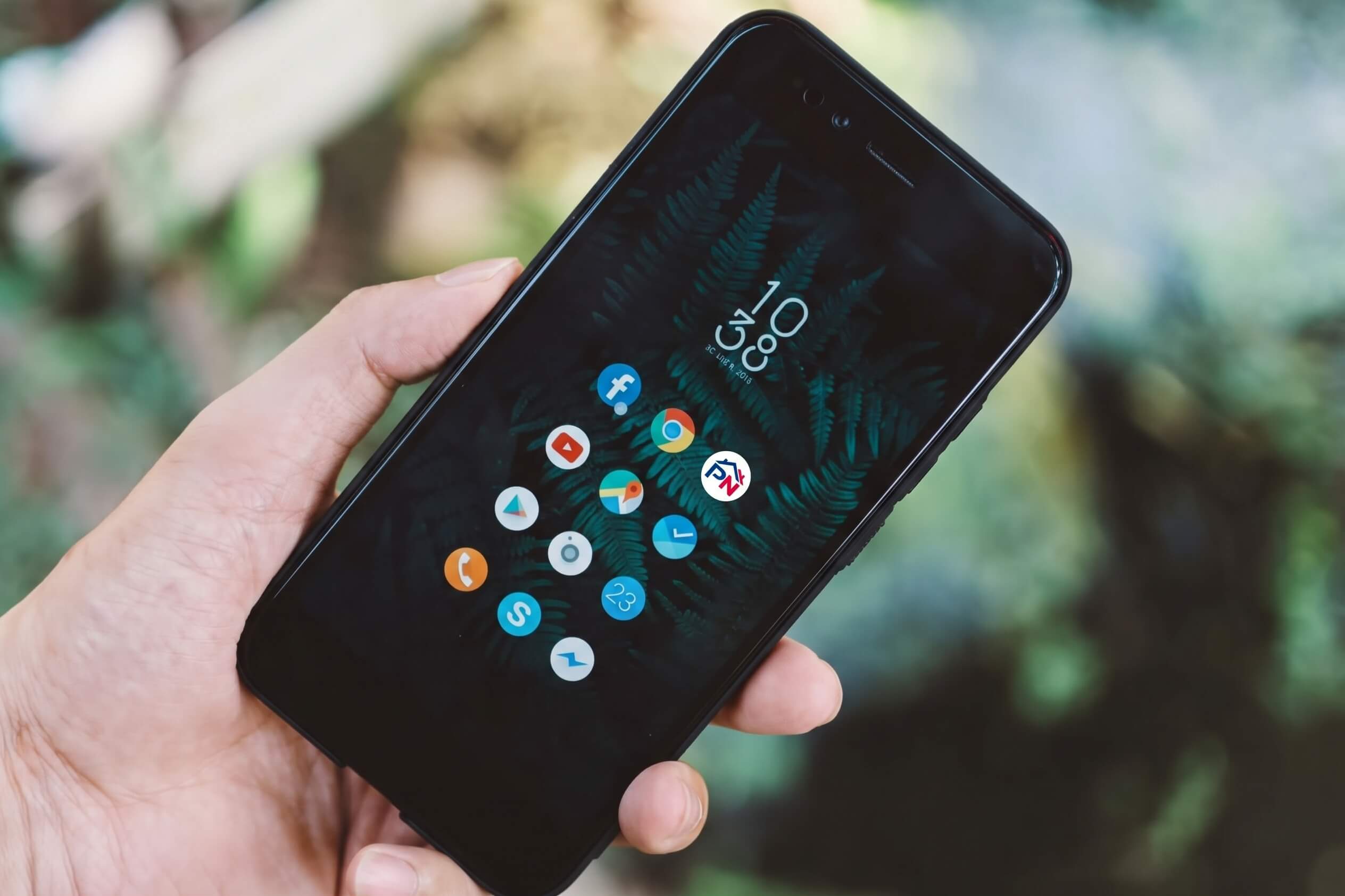 Person Holding Smartphone Background